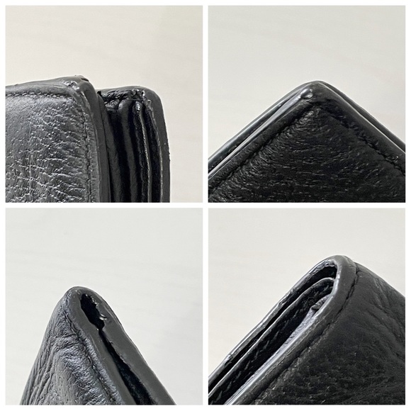 ❤️SOLD❤️Gucci black leather Animalier bee bifold wallet unisex - Picture 3 of 11